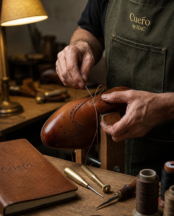 Artisan shoemaking detail