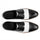 Top view of Bold Brogue shoes showing lace structure, brogue perforation, and black and white contrast leather design