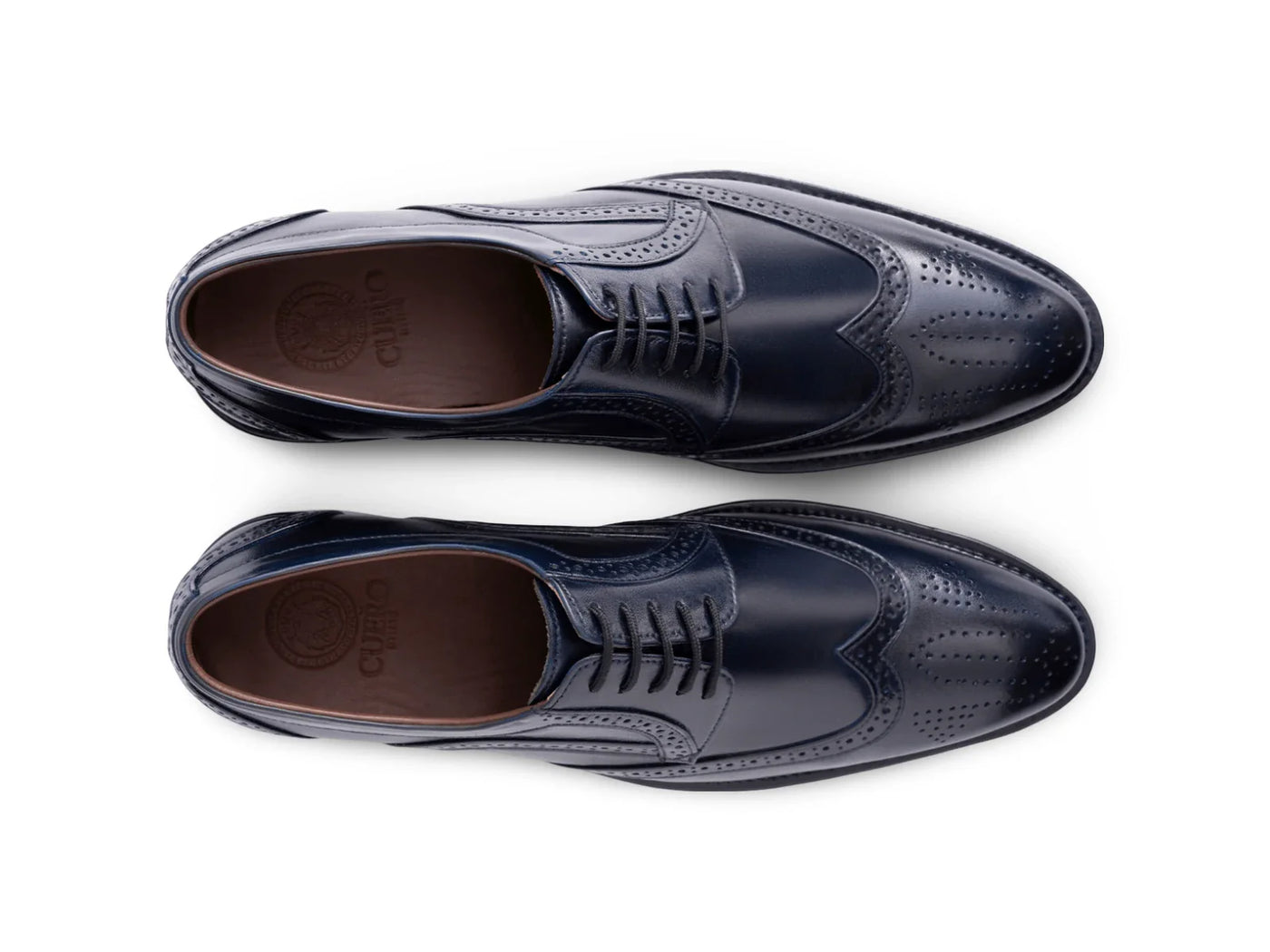 The Atlantic Brogue – Navy Wingtip Dress Shoes