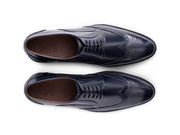 The Atlantic Brogue men’s navy wingtip brogue dress shoes top view