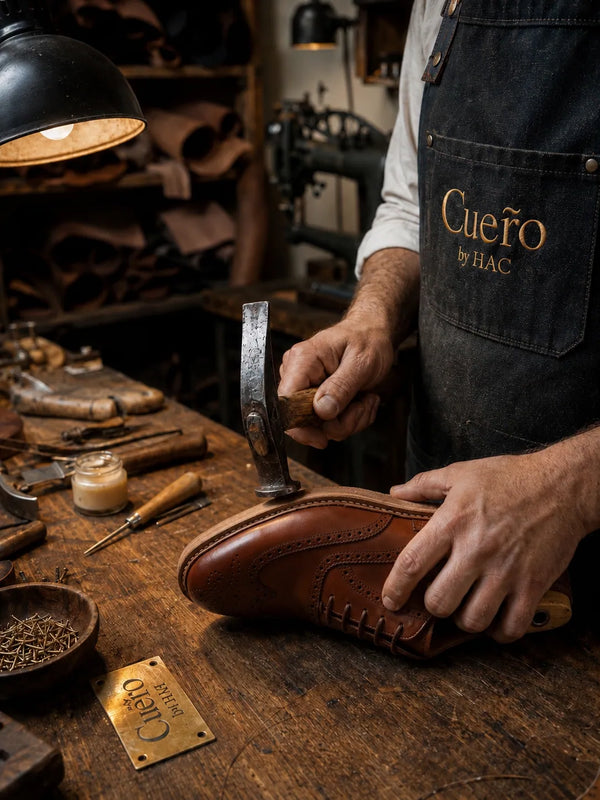 Artisan shoemaking detail